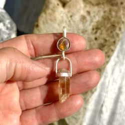 Mexican Fire Opal with Golden Healer from Sweden