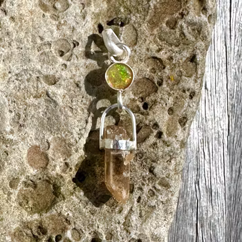 Archangel Jophiel  Vero opal with Golden Healer from Sweden