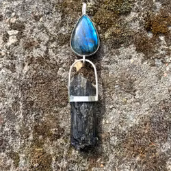 Labradorite with Black Tourmaline from Sweden