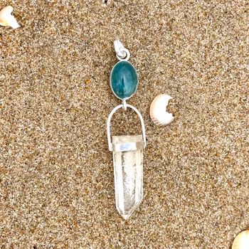 Nessie - Aquamarine with white Lodolite