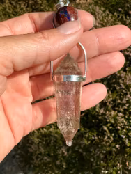 Cosmic frequency   Red thunder  Masterpiece Mexican Fire Opal with Citrine Vogel.