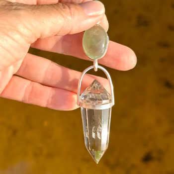 Masterpiece- Green Aquamarine with Citrine Vogel Crystal- Persephone - Stellar Collection.