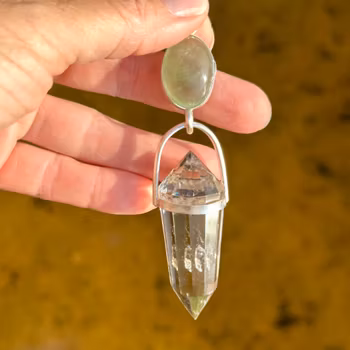 Masterpiece- Green Aquamarine with Citrine Vogel Crystal- Persephone - Stellar Collection.