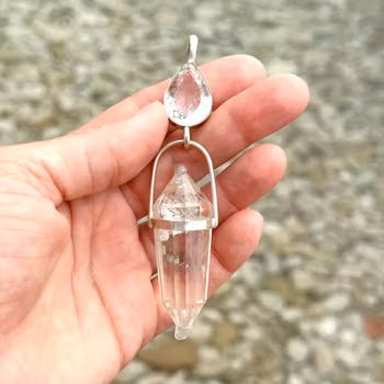 Masterpiece-The North Star- Clear Quartz with Citrine Vogel -Stellar collection