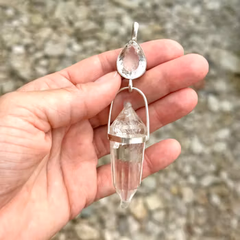 Masterpiece-The North Star- Clear Quartz with Citrine Vogel -Stellar collection