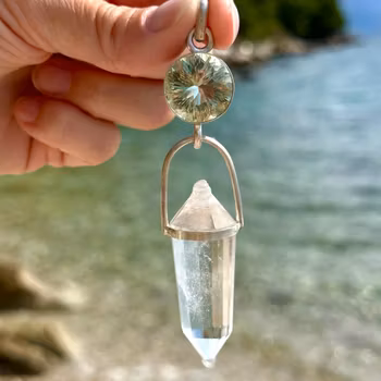 Masterpiece- Green amethyst with citrine Vogel  Stellar collection