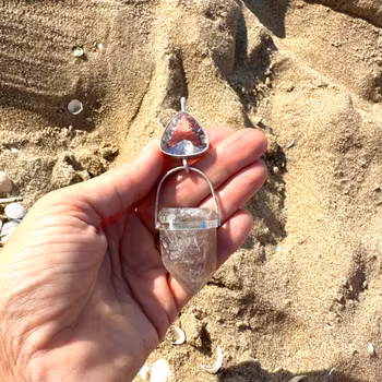 Ametrine with Ampibole Quartz (Angel Phantom Quartz)