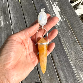 Golden dragon collection   Rainbow moonstone with Golden Healer