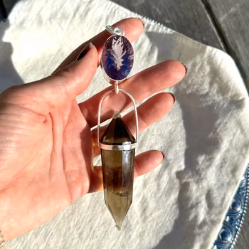 Masterpiece- Ametrine with dark Citrine Vogel