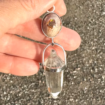 Mexican Fire Opal with Citrin Vogel