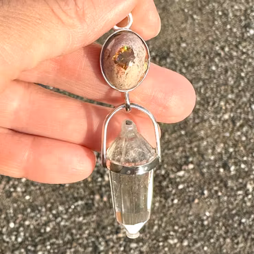 Mexican Fire Opal with Citrin Vogel