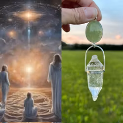 Deep Pleiadian connection-Green Aquamarine with top quality citrine