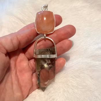 Divine feminine- Morganite with Lodolite