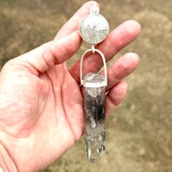 Clear Quartz  with Clear Quartz with amazing incisions from the Himalayas