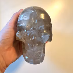 Citrine, clear quartz, smokey quartz and Golden Healer skull