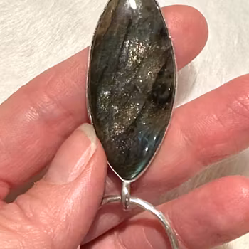 Isis- Labradorite with Amethyst Vogel crystal
