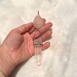 Lemurian Priestess of Love- Rose Quartz with Lemurian Laser quartz