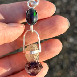 Cosmic womb collection, Mother Of Creation- black opal with Brandenberg Scepter