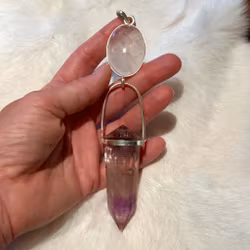 Love Godess of the Aquarian Age - Rose Quartz with Amethyst Vogel