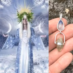 Dumortierite in Quartz with Raw bright Sapphire