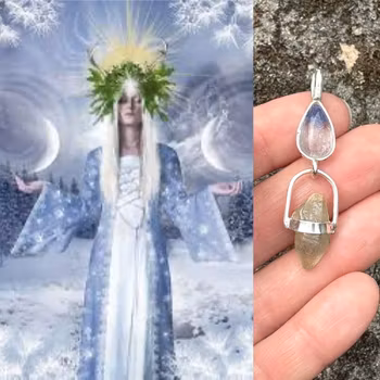 Dumortierite in Quartz with Raw bright Sapphire