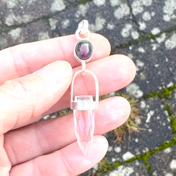 Creatrix- Black opal with clear Quartz