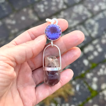 Queen of fire- Amethyst with Fire Quartz