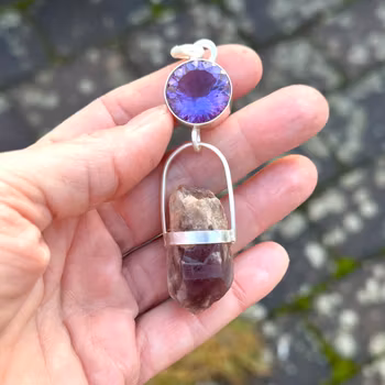 Queen of fire- Amethyst with Fire Quartz