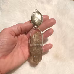 Connection to the mother of creation of light- Golden Obsidian with Kundalini Citrine.