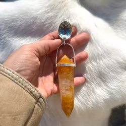 Dragon Queen- Green Amethyst with Golden Healer