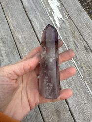 Ametrine tower with hematite, top quality