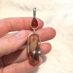 Oracle of the sacred feminine- Pink Tourmaline with Fire Quartz