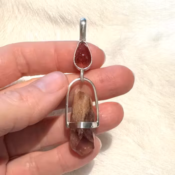 Oracle of the sacred feminine- Pink Tourmaline with Fire Quartz