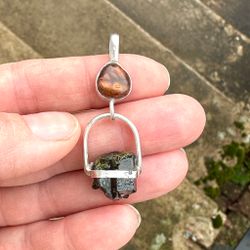 Oracle of the Golden Dragon- fire Agate with Epidote.