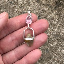 Oracle of Mary Magdalene and the sisterhood of the rose- Pink Tourmaline with Raw Sapphire.
