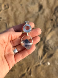 Supreme light being/Star Gate -Clear quartz with Dumortierite Quartz