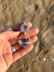 Supreme light being/Star Gate -Clear quartz with Dumortierite Quartz