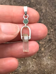 The Gate keeper-  Emerald with Raw Aquamarine Crystal
