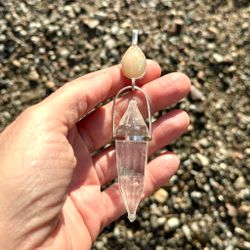 Divine feminine Matrix- White Opal with Clear Quartz Vogel Crystal