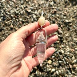 Divine feminine Matrix- White Opal with Clear Quartz Vogel Crystal