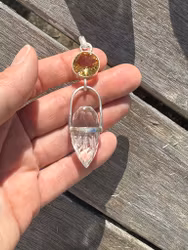 The shining one- Citrine with Dragon Egg.