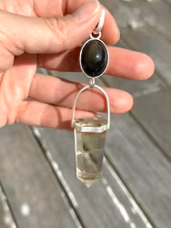 Sirian connection- new world rising- Rainbow Obsidian with top quality champagne Citrine