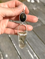 Sirian connection- new world rising- Rainbow Obsidian with top quality champagne Citrine
