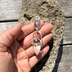 Dragon of Master healing- Super seven with clear quartz dragon egg-