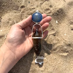 Nut- Godess of the Sky- Lapis Lazuli with amazing dark citrine