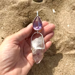 Creatrix- Ametrine with amazing Brandenberg Amethyst with inclusions.