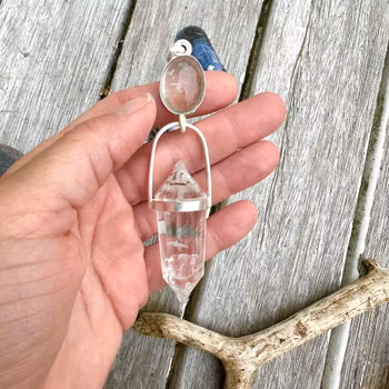 Water, sacred water spirit- Aquamarine with Vogel crystal.