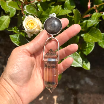 Light portal of The Mary’s- Copper Obsidian with Citrine 24 sided Vogel crystal.