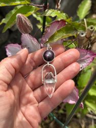 Godess/Mother Earth Dragon- Star Ruby with clear Quartz Dragon Egg