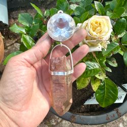 Light portal of Golden Light-codes/Ankh - Clear Quartz with large raw African Citrine